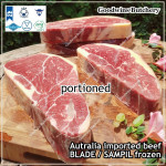 Beef BLADE Australia frozen daging sapi sampil portioned 4cm 1.5" +/- 1.3kg/pc (price/kg) brand in stock AMH